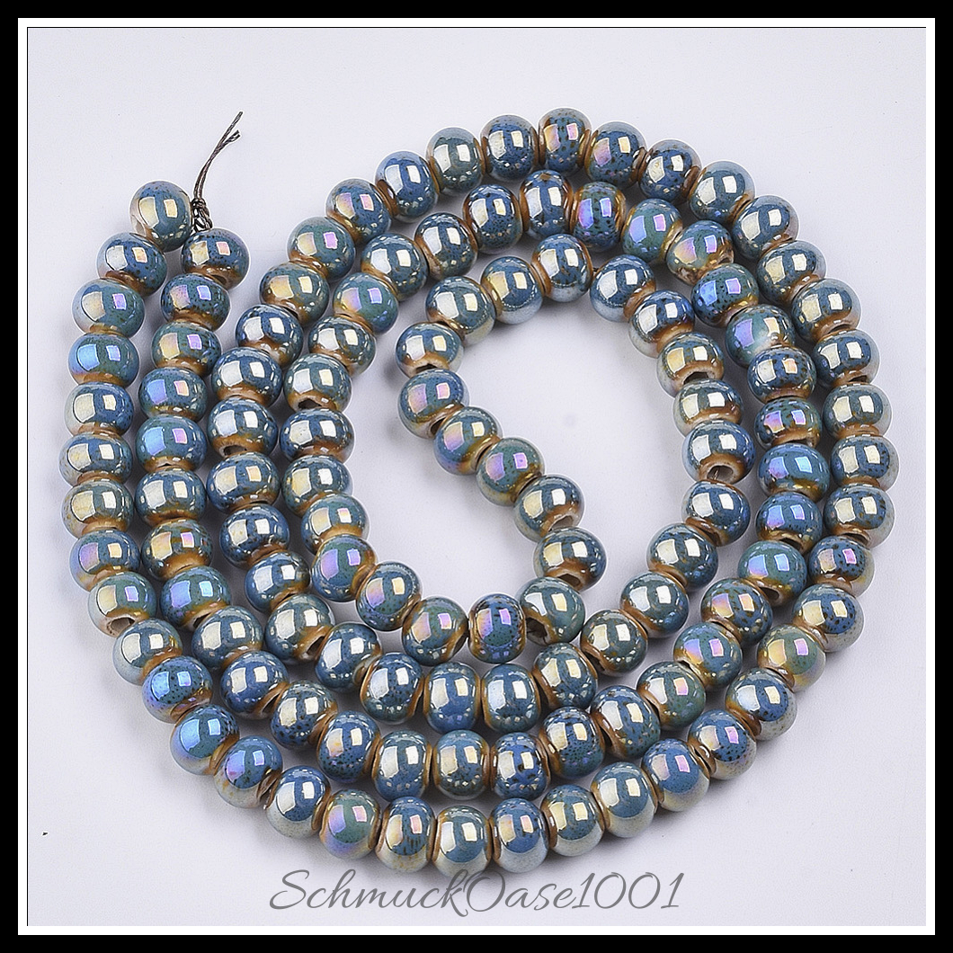 Porzellanperlen galvanisieren, handgemachtes schickes antik glasiertes porzellan, dunkel olivgrün, 1 strang, aus dunkel olivgrün in der farbe antik glasiertes porzellan und größe 7x6 mm, bohrung: 2.5 mm, 26.38-27.16 zoll (67-69 cm)