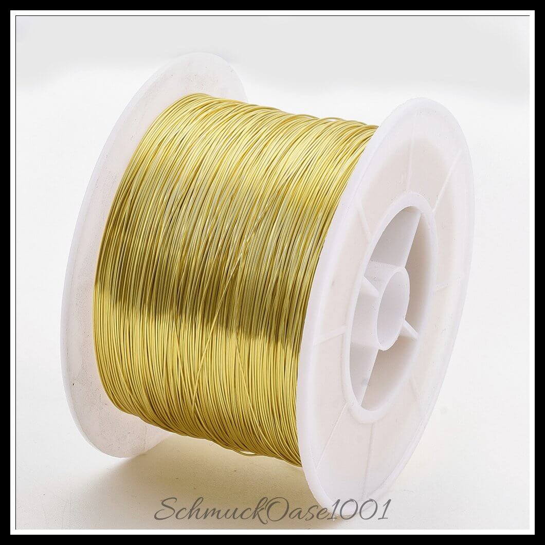 Kupfer schmuckdraht – golden – 0.3–0.4 mm – 1 rolle, zusätzliches detailbild