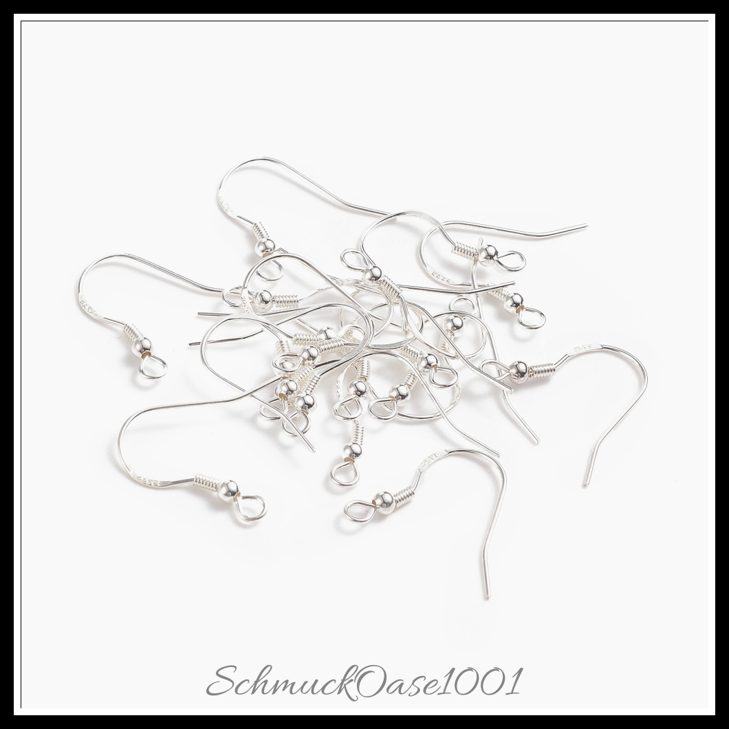 925 sterling silber ohrhaken, solide sterling silber – 10 stk.